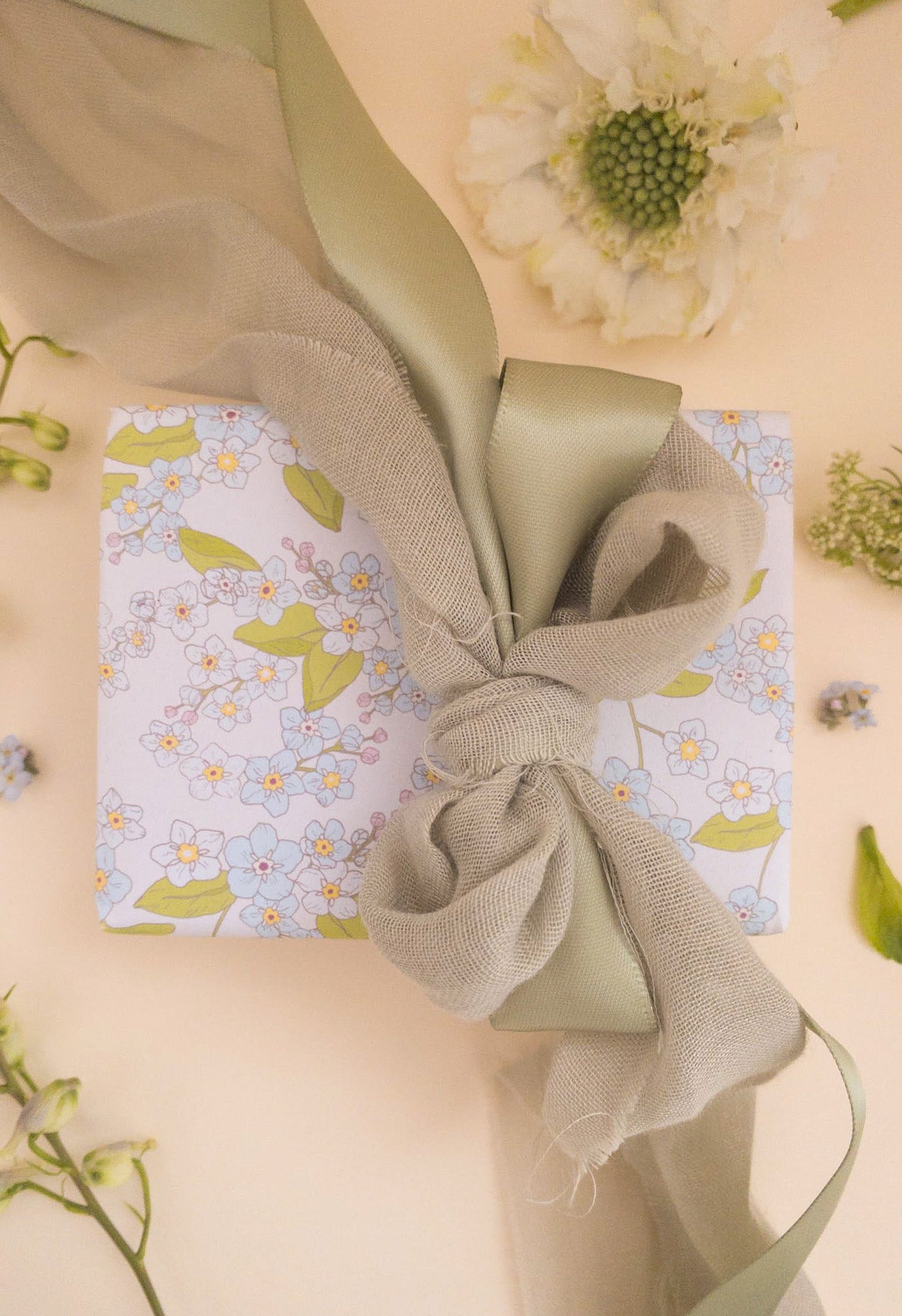 Forget Me Not Wrapping Paper