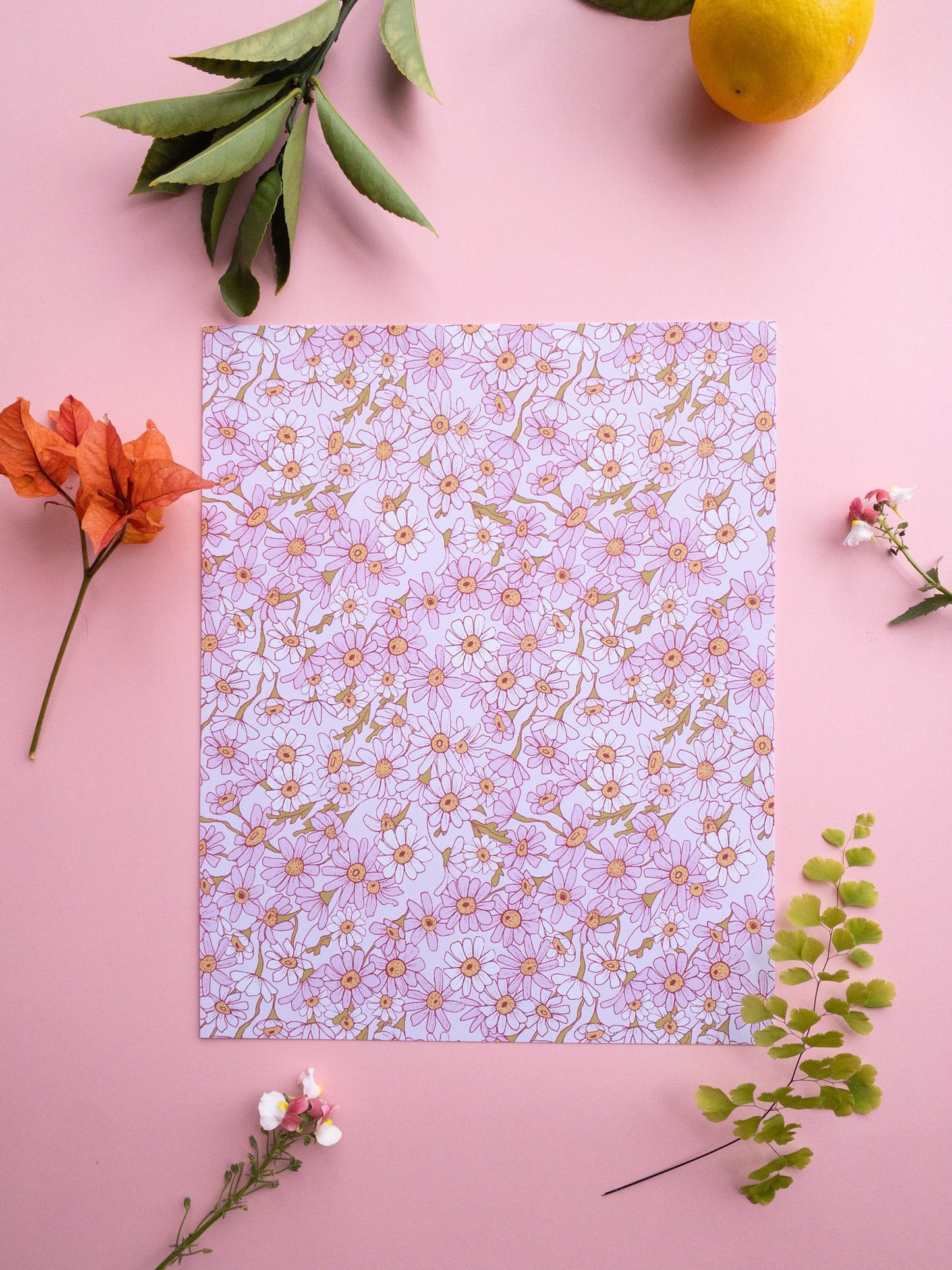 Chamomile Pattern Print